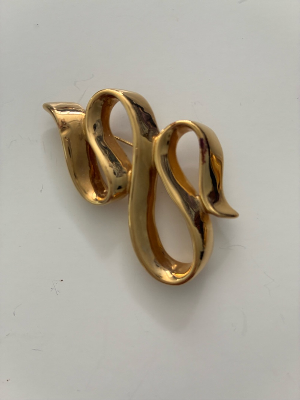 Gold-Tone Sculptural Brooch - Women's Jewelry